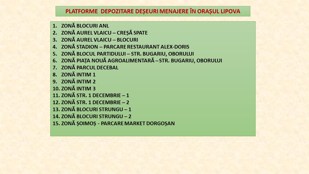 PLATFORME DEPOZITARE DEȘEURI